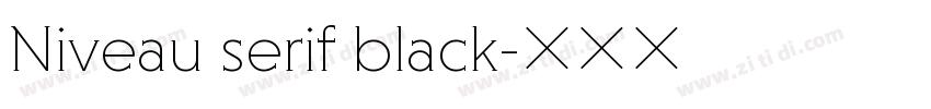 Niveau serif black字体转换